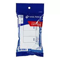 Placa armada 2 interruptores 1de 3vías,1 mod,Española,blanco - PA-APDO1-EEB / 45602 Placa armada 2 interruptores 1de 3vías,1 mod,Española,blanco - PA-APDO1-EEB / 45602