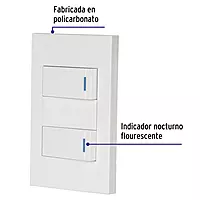 Placa armada 2 interruptores 1de 3vías,1 mod,Española,blanco - PA-APDO1-EEB / 45602 Placa armada 2 interruptores 1de 3vías,1 mod,Española,blanco - PA-APDO1-EEB / 45602