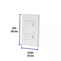 Placa armada 2 interruptores 1de 3vías,1 mod,Española,blanco - PA-APDO1-EEB / 45602 Placa armada 2 interruptores 1de 3vías,1 mod,Española,blanco - PA-APDO1-EEB / 45602
