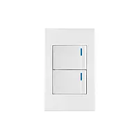 Placa armada 2interruptores 1de 3vías,1.5mod,Española blanco - PA-APDO15-EEB / 45601 Placa armada 2interruptores 1de 3vías,1.5mod,Española blanco - PA-APDO15-EEB / 45601