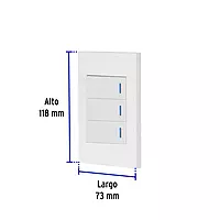 Placa armada 3 interruptores, 1 módulo, Española, blanco - PA-APTR-EB / 45599 Placa armada 3 interruptores, 1 módulo, Española, blanco - PA-APTR-EB / 45599