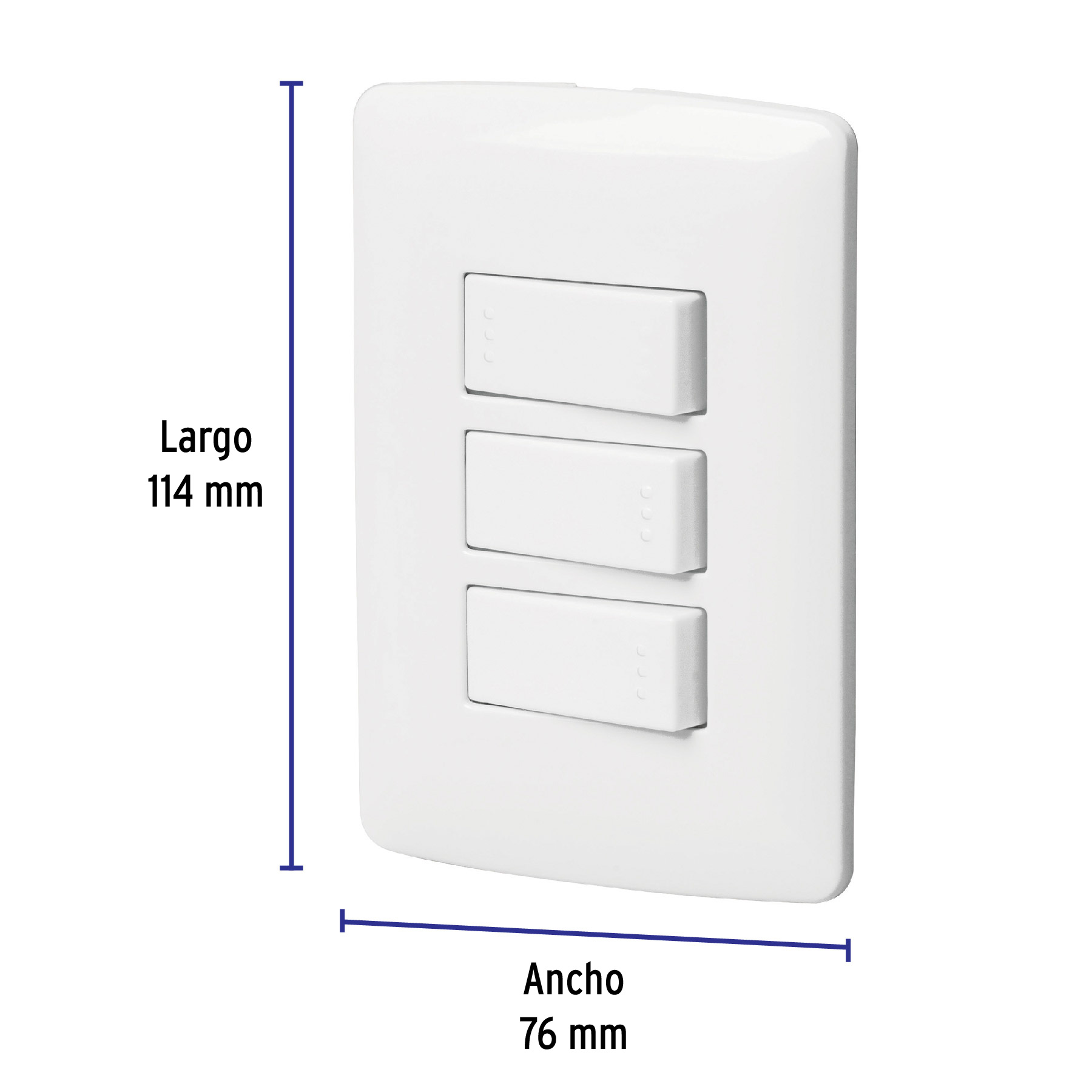 Placa armada 2 interruptores 1escalera blanco,línea Italiana - PA-APTR-EIB / 46464 Placa armada 2 interruptores 1escalera blanco,línea Italiana - PA-APTR-EIB / 46464