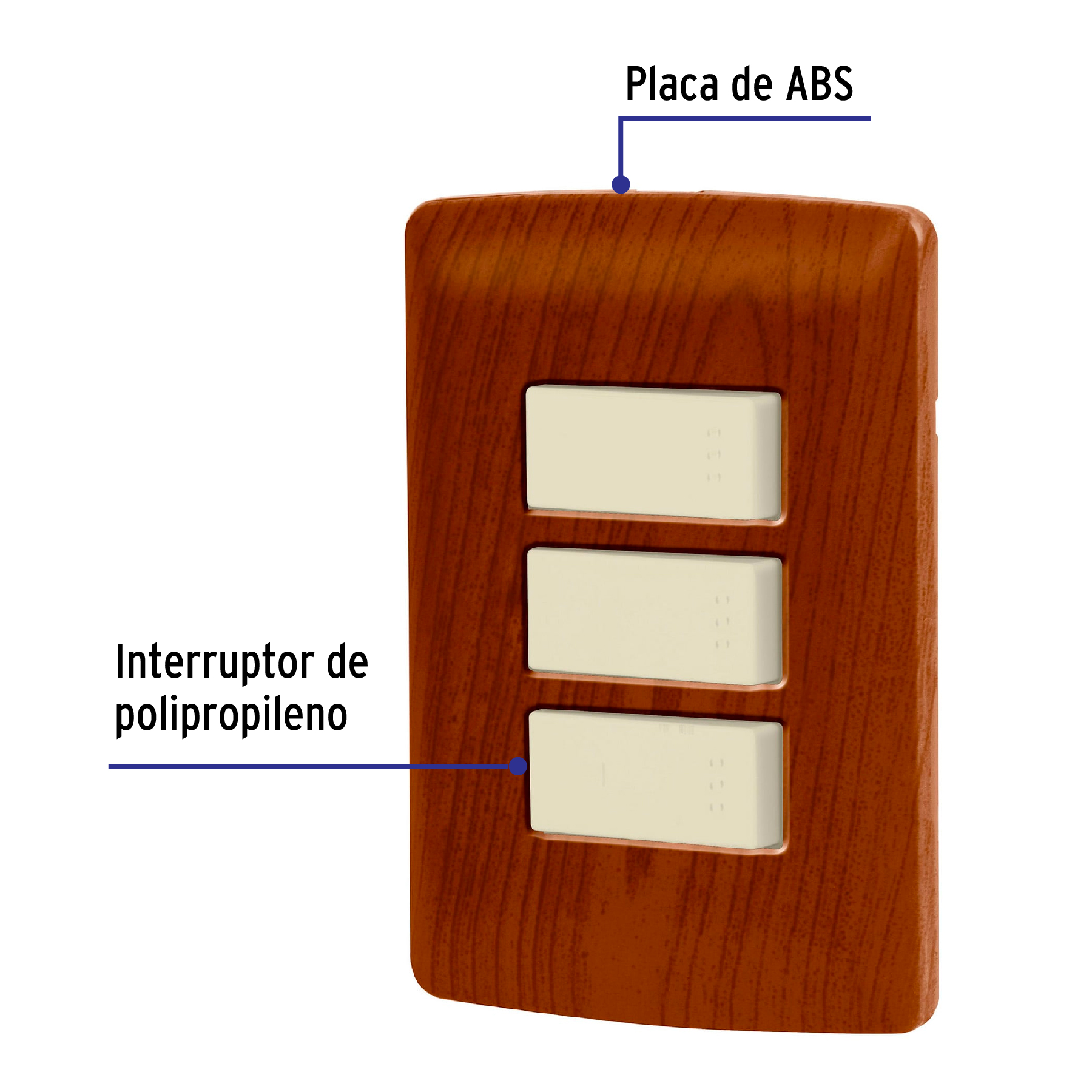 Placa armada 2 interruptores 1escalera,madera,línea Italiana - PA-APTR-EIM / 49934 Placa armada 2 interruptores 1escalera,madera,línea Italiana - PA-APTR-EIM / 49934
