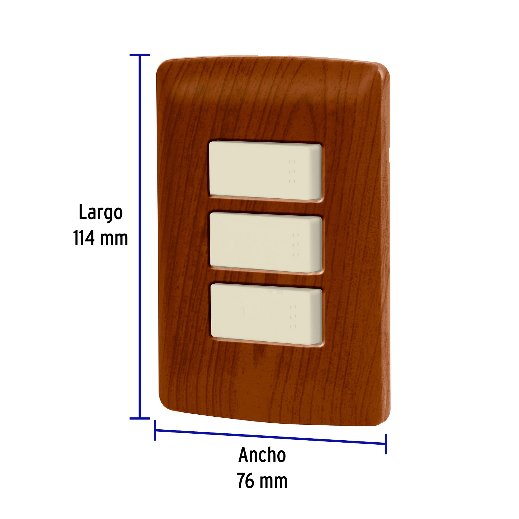 Placa armada 2 interruptores 1escalera,madera,línea Italiana - PA-APTR-EIM / 49934 Placa armada 2 interruptores 1escalera,madera,línea Italiana - PA-APTR-EIM / 49934