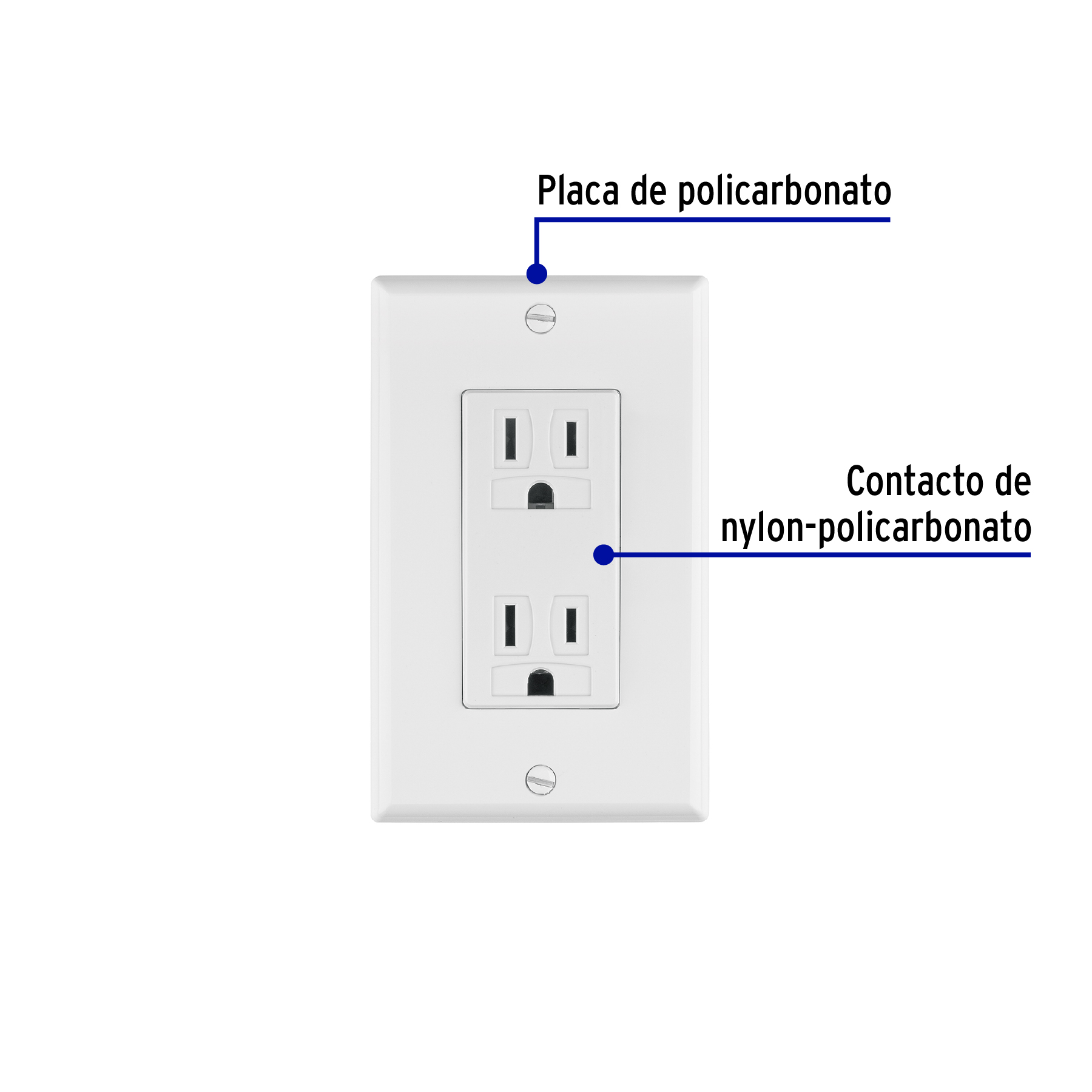 Placa armada contacto dúplex, 2 polos + tierra Classic - PA-CODO-CLP / 40016 Placa armada contacto dúplex, 2 polos + tierra Classic - PA-CODO-CLP / 40016