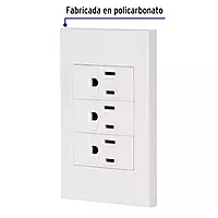 Placa armada 3 contactos, 1 módulo, Española, blanco - PA-COTR-EB / 45598 Placa armada 3 contactos, 1 módulo, Española, blanco - PA-COTR-EB / 45598