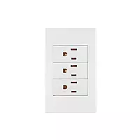 Placa armada 3 contactos, 1 módulo, Española, blanco - PA-COTR-EB / 45598 Placa armada 3 contactos, 1 módulo, Española, blanco - PA-COTR-EB / 45598