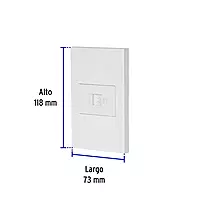 Placa armada 1 toma para teléfono, 1.5 mod, Española, blanco - PA-TE-EB / 45607 Placa armada 1 toma para teléfono, 1.5 mod, Española, blanco - PA-TE-EB / 45607