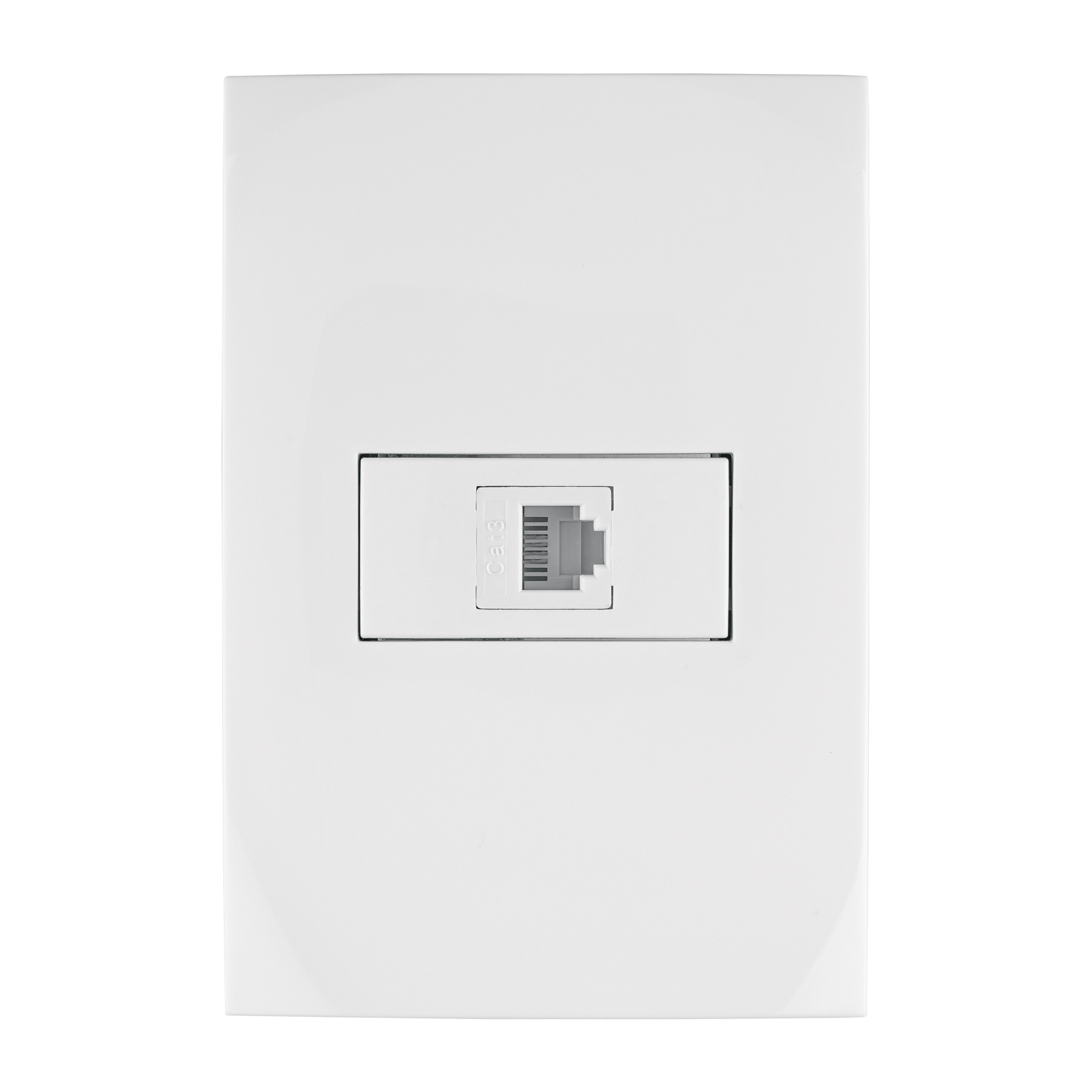Placa armada con entrada para teléfono, línea Oslo, blanco - PA-TE-OB / 46541