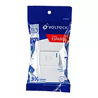 Placa armada 1 interruptor de timbre,1.5mod, Española,blanco - PA-TI-EB / 45604 Placa armada 1 interruptor de timbre,1.5mod, Española,blanco - PA-TI-EB / 45604
