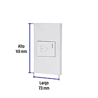 Placa armada 1 interruptor de timbre,1.5mod, Española,blanco - PA-TI-EB / 45604 Placa armada 1 interruptor de timbre,1.5mod, Española,blanco - PA-TI-EB / 45604