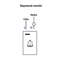 Placa armada 1 interruptor de timbre,1.5mod, Española,blanco - PA-TI-EB / 45604 Placa armada 1 interruptor de timbre,1.5mod, Española,blanco - PA-TI-EB / 45604