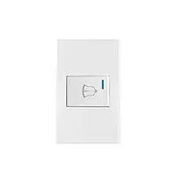 Placa armada 1 interruptor de timbre,1.5mod, Española,blanco - PA-TI-EB / 45604 Placa armada 1 interruptor de timbre,1.5mod, Española,blanco - PA-TI-EB / 45604