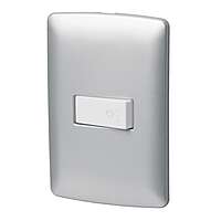 Placa armada 1 interruptor sencillo plata, línea Italiana - PA-APSE-IP / 46477 Placa armada 1 interruptor sencillo plata, línea Italiana - PA-APSE-IP / 46477