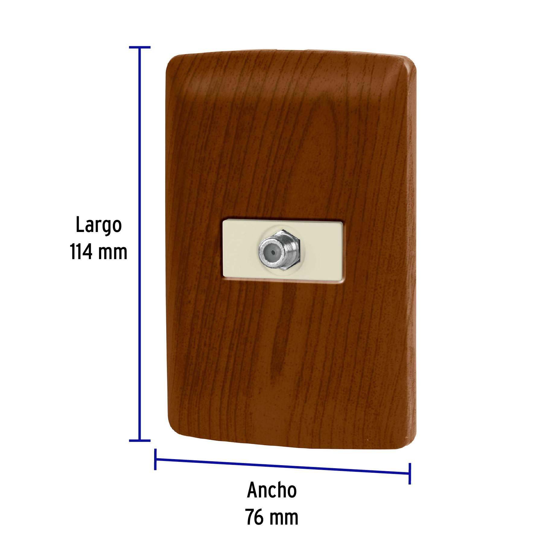 Placa armada con conexión para TV, madera, línea Italiana - PA-TV-IM / 49953 Placa armada con conexión para TV, madera, línea Italiana - PA-TV-IM / 49953