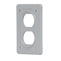 Placa tipo FS, doble, de sobreponer, Volteck - PAFDO-S / 46430 Placa tipo FS, doble, de sobreponer, Volteck - PAFDO-S / 46430