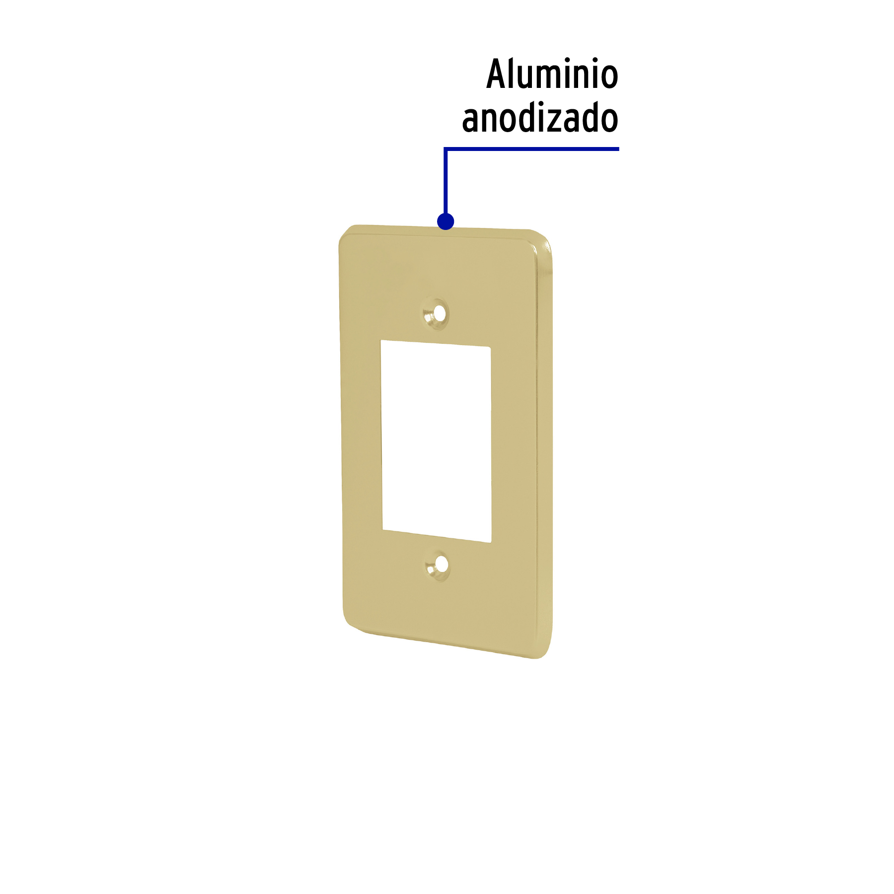 Placa 3 módulos, de aluminio, línea Económica - PATR-E / 46437 Placa 3 módulos, de aluminio, línea Económica - PATR-E / 46437
