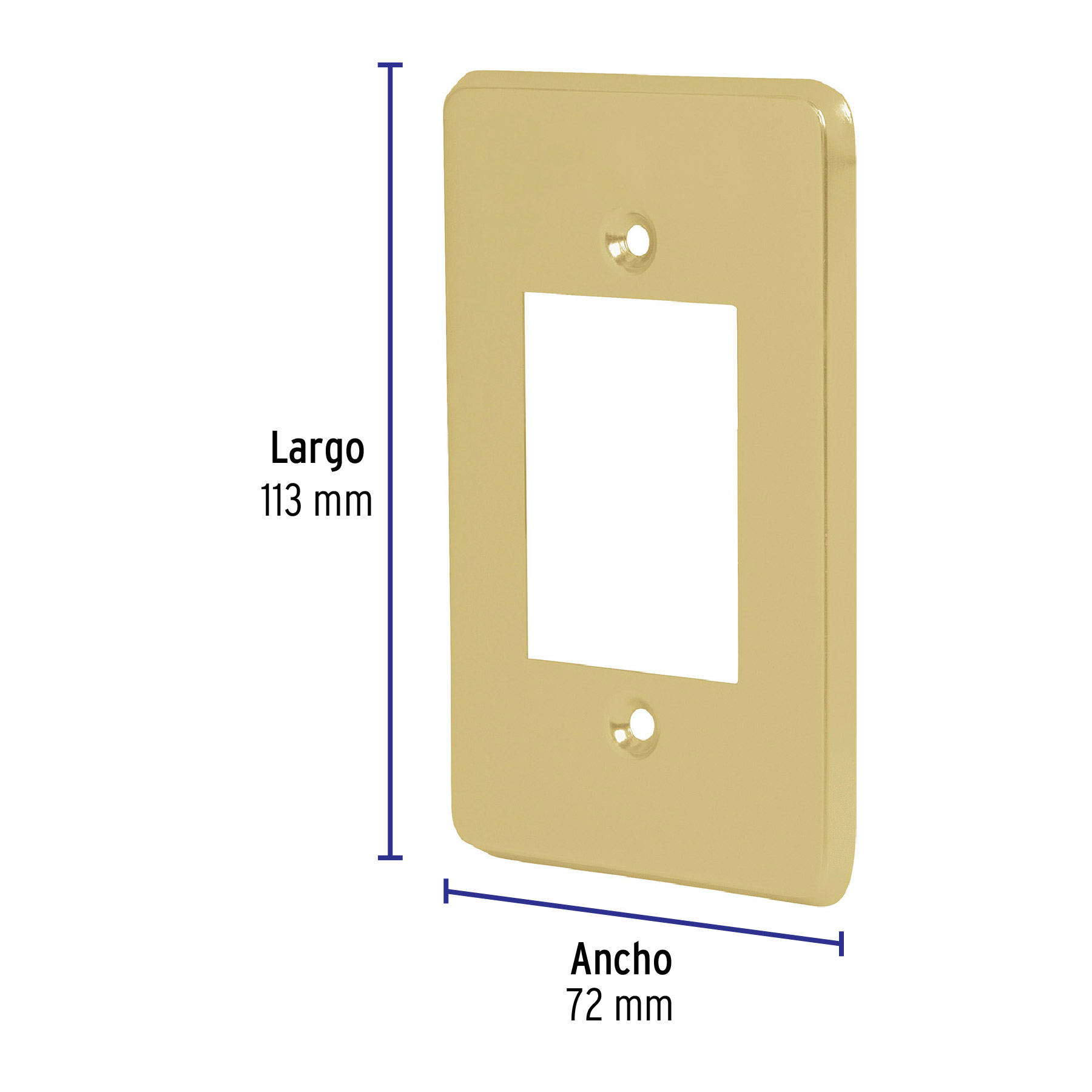 Placa 3 módulos, de aluminio, línea Económica - PATR-E / 46437 Placa 3 módulos, de aluminio, línea Económica - PATR-E / 46437