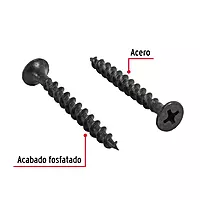 Fabricadas en acero con acabado fosfatado negro para mayor protección contra corrosión Para trabajos en madera, aglomerados y paneles de yeso o tablaroca