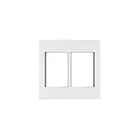 Placa 2 ventanas, 6 módulos, línea Española, color blanco - PP6M-EB / 47065 Placa 2 ventanas, 6 módulos, línea Española, color blanco - PP6M-EB / 47065
