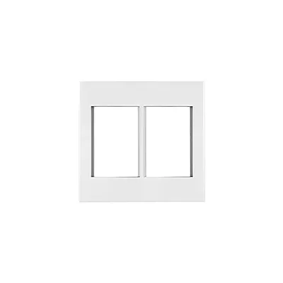 Placa 2 ventanas, 6 módulos, línea Española, color blanco - PP6M-EB / 47065