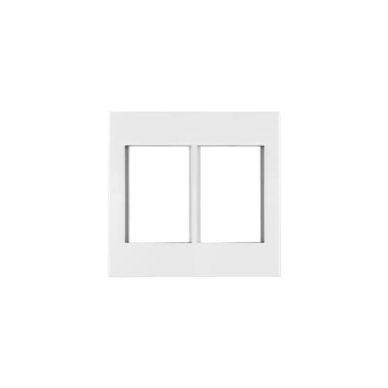 Placa 2 ventanas, 6 módulos, línea Española, color blanco - PP6M-EB / 47065 Placa 2 ventanas, 6 módulos, línea Española, color blanco - PP6M-EB / 47065