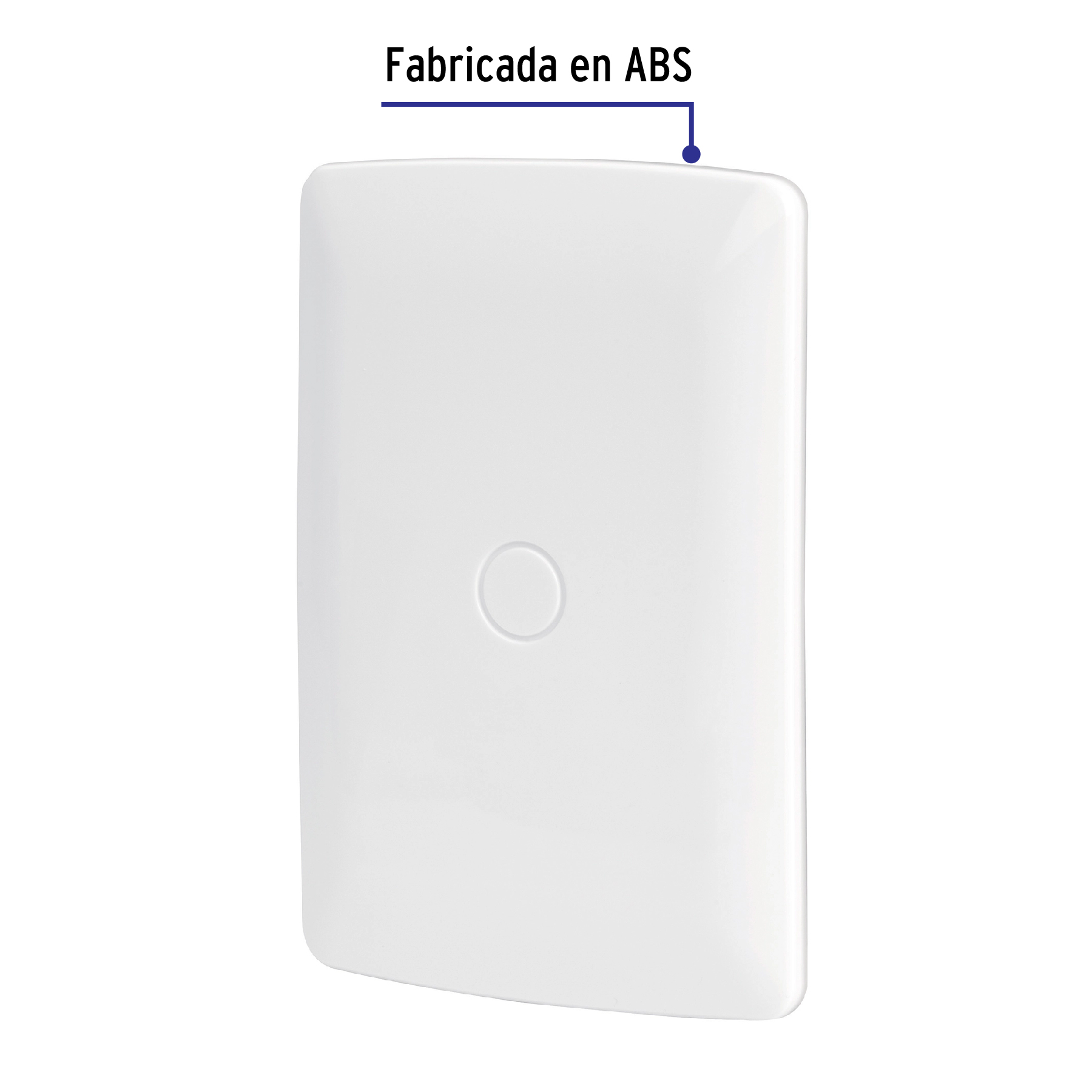 Placa de ABS, ciega, línea Italiana, color blanco - PPC-IB / 46141 Placa de ABS, ciega, línea Italiana, color blanco - PPC-IB / 46141