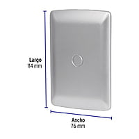 Placa de ABS ciega, línea italiana, color plata - PPC-IP / 46396 Placa de ABS ciega, línea italiana, color plata - PPC-IP / 46396