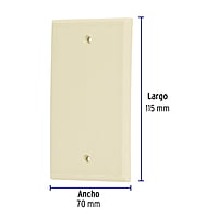 Placa de ABS ciega, Standard, marfil - PPCI-S / 46400 Placa de ABS ciega, Standard, marfil - PPCI-S / 46400