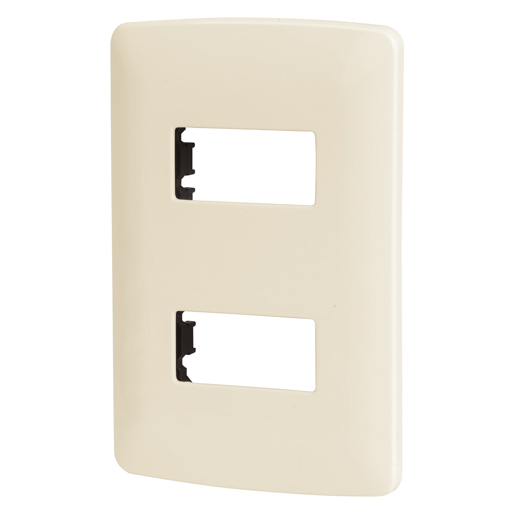 Placa 2 módulos de ABS, línea Italiana, color marfil - PPDO-I / 48089 Placa 2 módulos de ABS, línea Italiana, color marfil - PPDO-I / 48089