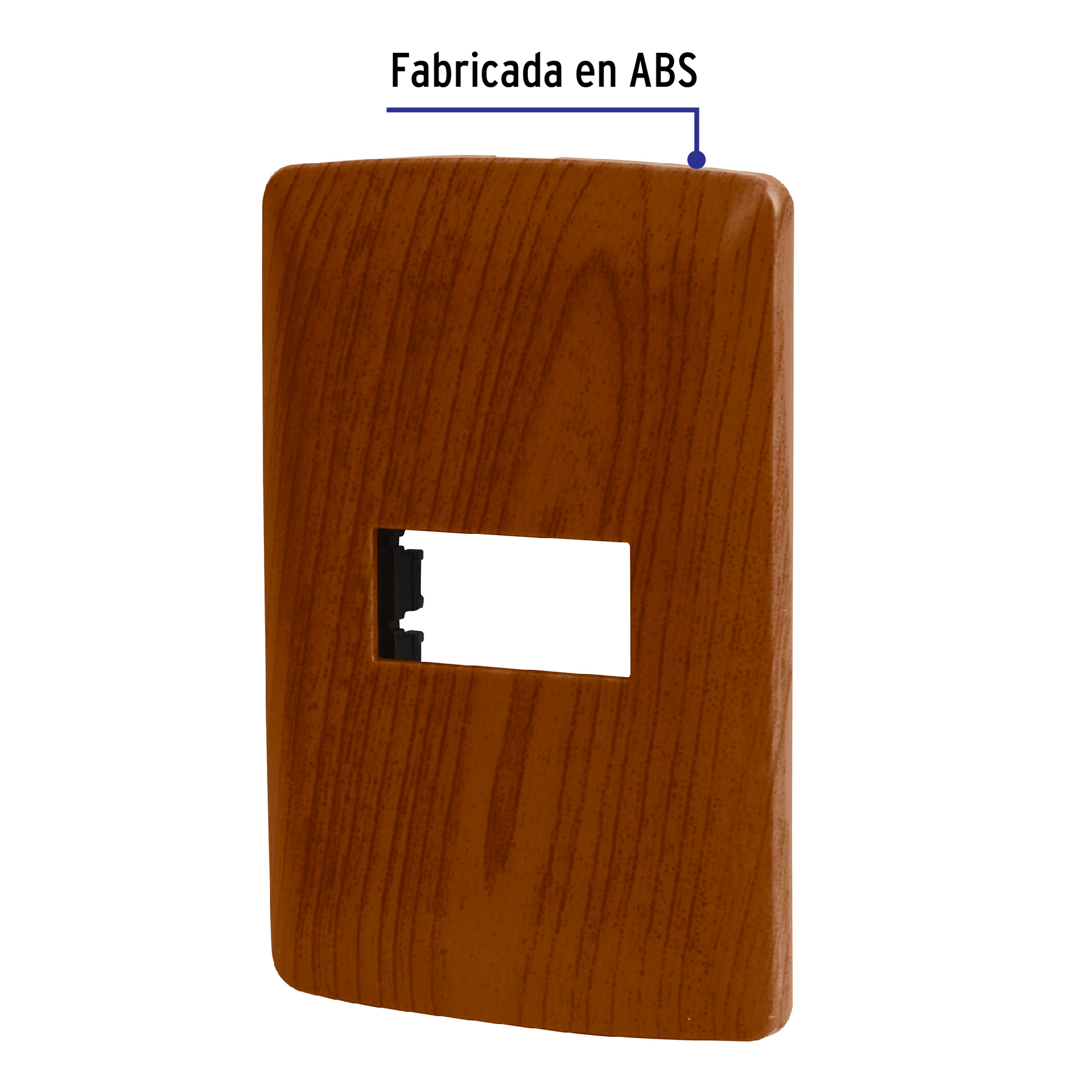 Placa 1 módulo de ABS, línea Italiana, acabado madera - PPSE-IM / 46392 Placa 1 módulo de ABS, línea Italiana, acabado madera - PPSE-IM / 46392