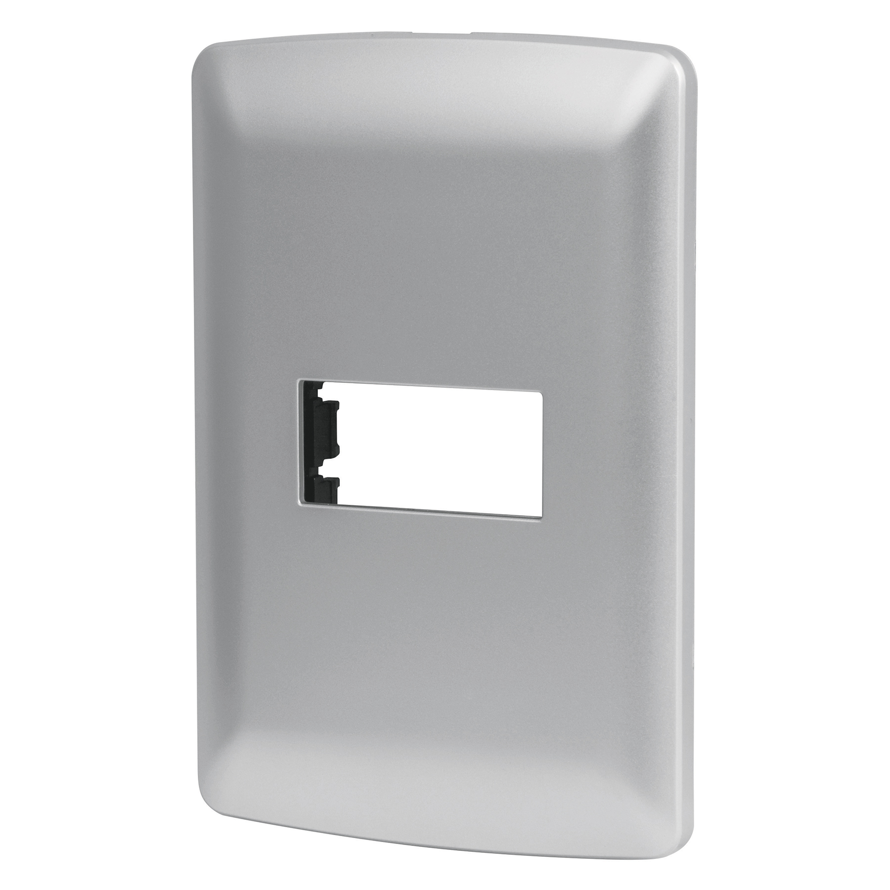Placa 1 módulo de ABS, línea italiana, color plata - PPSE-IP / 46397