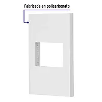 Placa 1 ventana, 1.5 módulos, línea Española, color blanco - PPSE15-EB / 47044 Placa 1 ventana, 1.5 módulos, línea Española, color blanco - PPSE15-EB / 47044