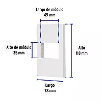 Placa 1 ventana, 1.5 módulos, línea Española, color blanco - PPSE15-EB / 47044 Placa 1 ventana, 1.5 módulos, línea Española, color blanco - PPSE15-EB / 47044