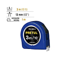 flexómetro-azul-3-m-cinta-13-mm-pretul-tarjeta-plástica-pro-3meb-a-21609 flexómetro-azul-3-m-cinta-13-mm-pretul-tarjeta-plástica-pro-3meb-a-21609
