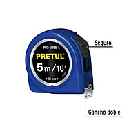Flexómetro, azul, 5 m, cinta 19 mm, Pretul, tarjeta plástica - PRO-5MEB-A / 21610 Flexómetro, azul, 5 m, cinta 19 mm, Pretul, tarjeta plástica - PRO-5MEB-A / 21610