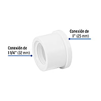 Reducción bushing de PVC, 1-1/4 x 1' - PVC-234 / 45535 Reducción bushing de PVC, 1-1/4 x 1' - PVC-234 / 45535