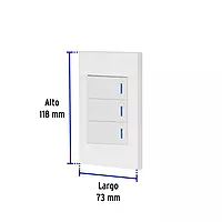 Placa armada 3 interruptores 1de 3vías,1 mod,Española,blanco - PA-APTR-EEB / 45606 Placa armada 3 interruptores 1de 3vías,1 mod,Española,blanco - PA-APTR-EEB / 45606