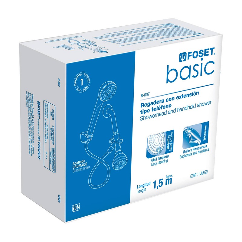 Regadera plástica tipo teléfono, Basic - R-007 / 49450 Regadera plástica tipo teléfono, Basic - R-007 / 49450