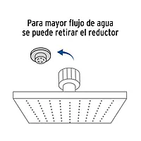 Regadera acero inoxidable, 8', con brazo, cromado, Riviera - R-308 / 45771 Regadera acero inoxidable, 8', con brazo, cromado, Riviera - R-308 / 45771