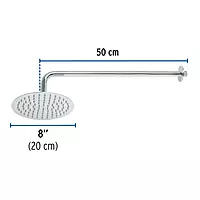 Regadera redonda, acero inoxidable, 8', cromada, Riviera - R-309 / 45075 Regadera redonda, acero inoxidable, 8', cromada, Riviera - R-309 / 45075