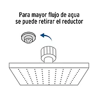 Regadera acero inoxidable, 10', sin brazo, cromado, Riviera - R-310S / 45781 Regadera acero inoxidable, 10', sin brazo, cromado, Riviera - R-310S / 45781