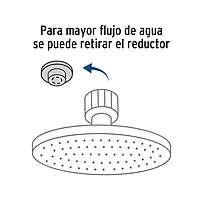 Regadera redonda, acero inoxidable, 10', cromada, Riviera - R-311 / 45077