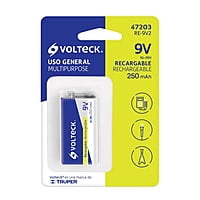 Pila recargable, uso general, 9 V, 250 mAh, 1 pieza - RE-9V2 / 47203 Pila recargable, uso general, 9 V, 250 mAh, 1 pieza - RE-9V2 / 47203