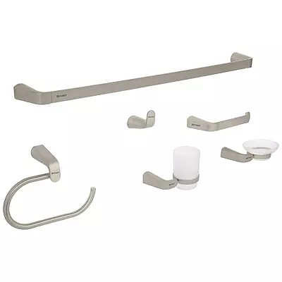 Juego de accesorios para baño,satinado, 6 piezas, Riviera - RIA-7000N / 45226