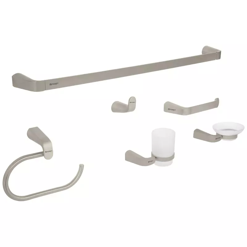 Juego de accesorios para baño,satinado, 6 piezas, Riviera - RIA-7000N / 45226 Juego de accesorios para baño,satinado, 6 piezas, Riviera - RIA-7000N / 45226