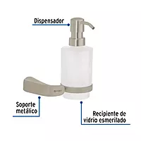 Dispensador de jabón, satinado, Riviera - RIA-75N / 45227 Dispensador de jabón, satinado, Riviera - RIA-75N / 45227