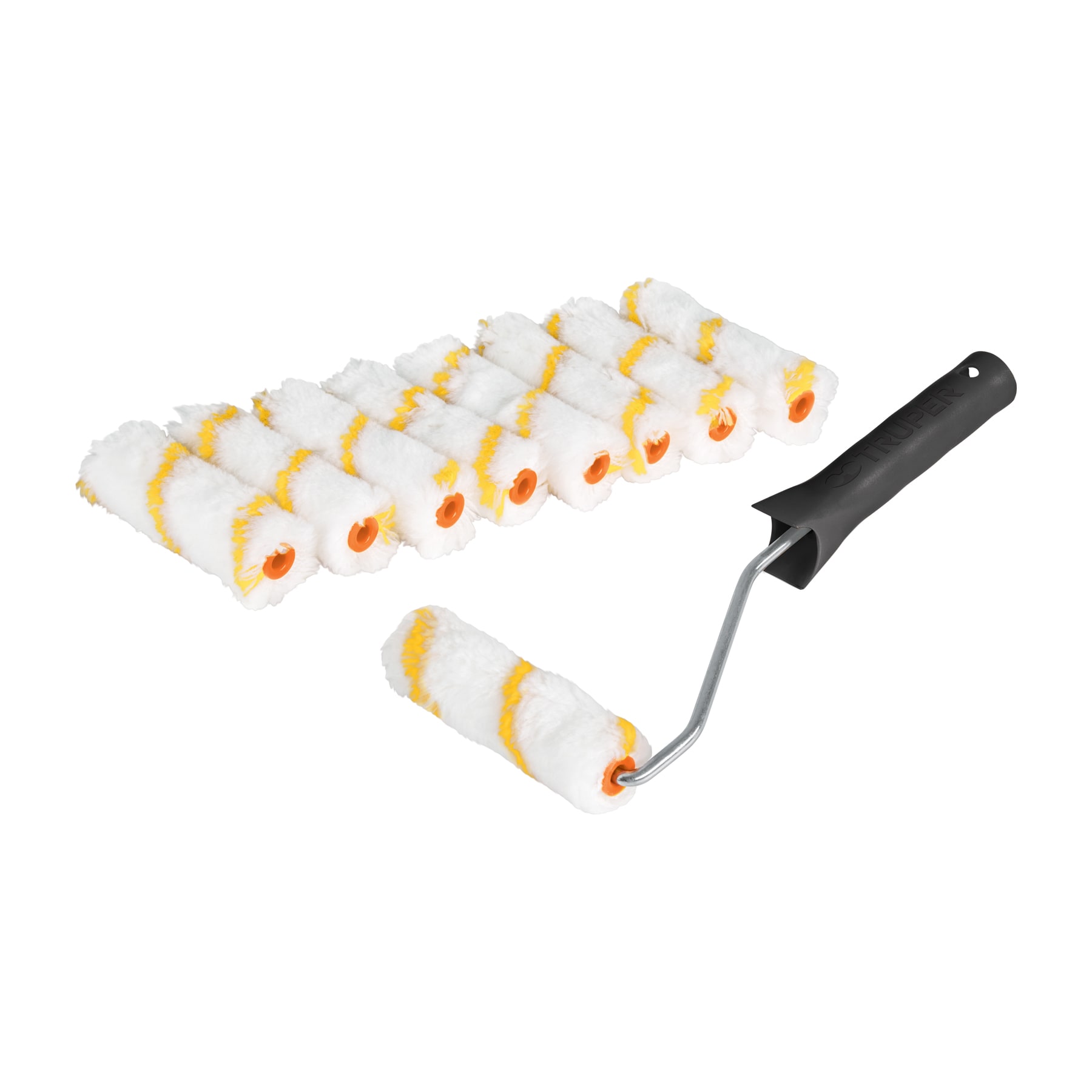 Kit 9 repuestos de mini rodillos de 4' y 1 maneral - ROPI-420N9 / 12132