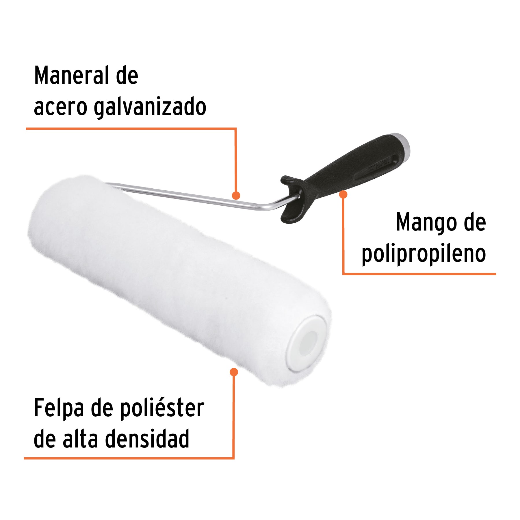 Rodillo para pintar, 9 x 3/8', superficies lisas - ROPI-910 / 13875 Rodillo para pintar, 9 x 3/8', superficies lisas - ROPI-910 / 13875