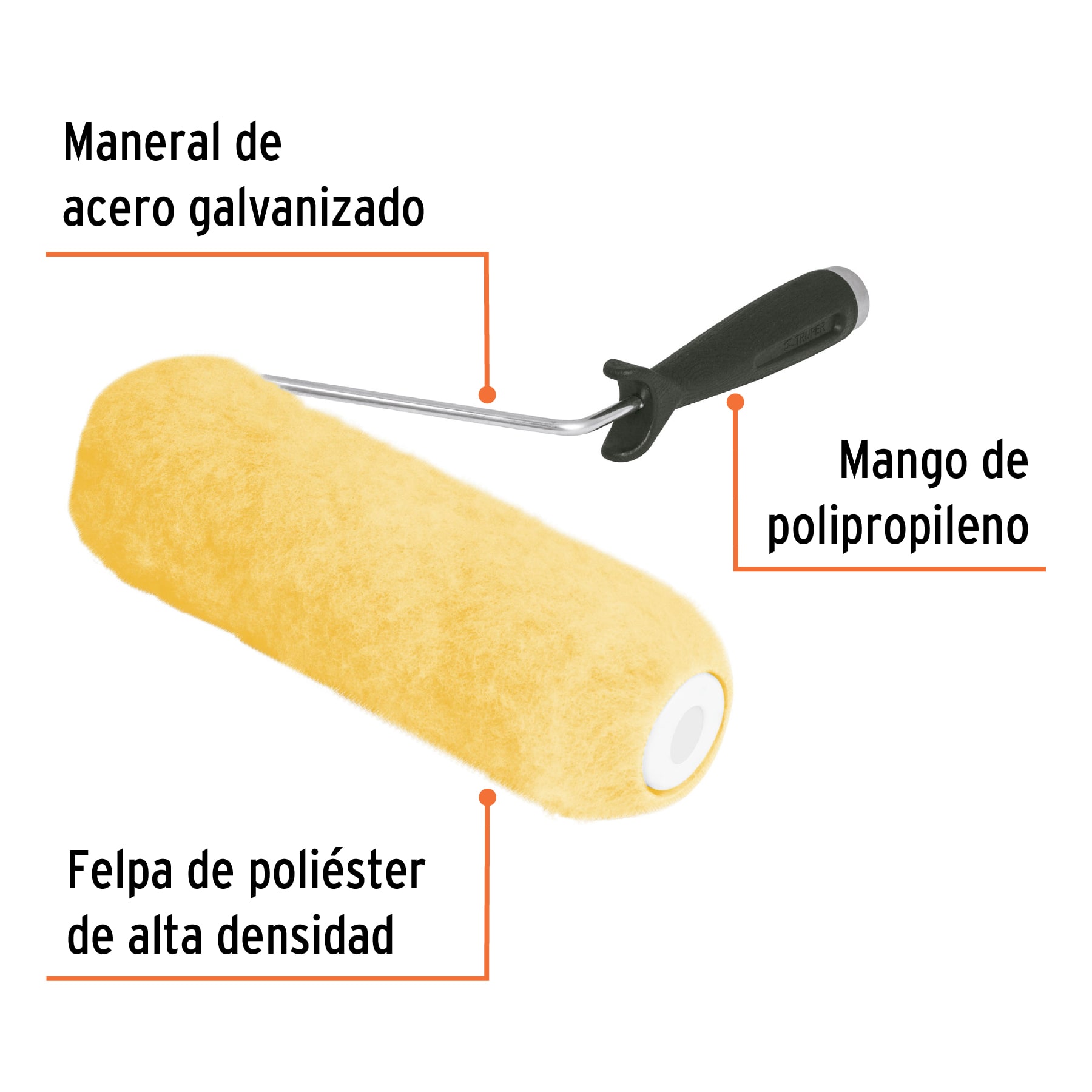 Rodillo para pintar, 9 x 3/4', superficies rugosas - ROPI-920 / 13877 Rodillo para pintar, 9 x 3/4', superficies rugosas - ROPI-920 / 13877